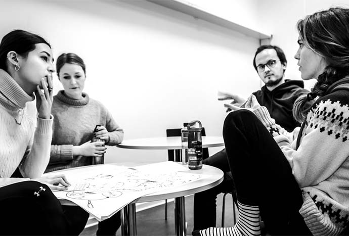 Four people at an ERC Starting Grant workshop