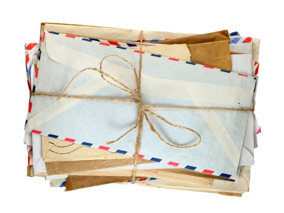 Photo of a bundle of letters